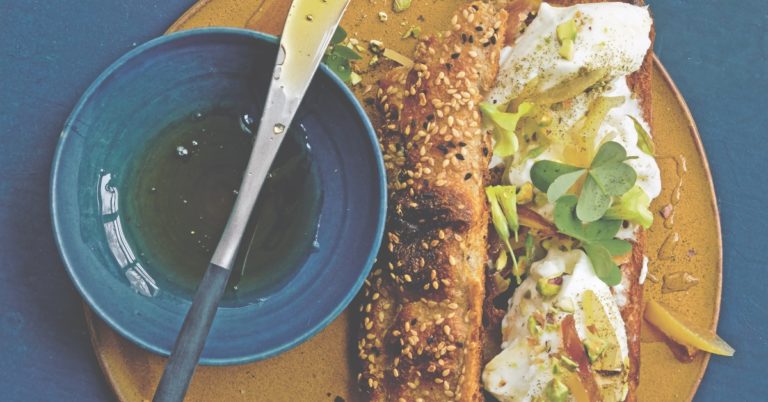 Recept: platbrood met burrata en citroen