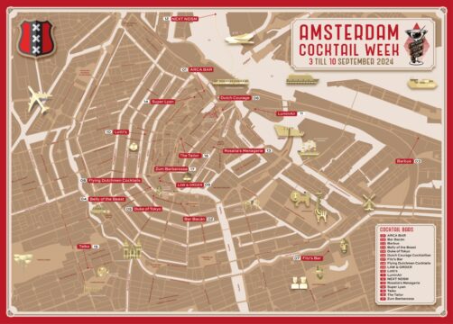 Deelnemende cocktailbars Amsterdam Cocktail Week 2024 Map