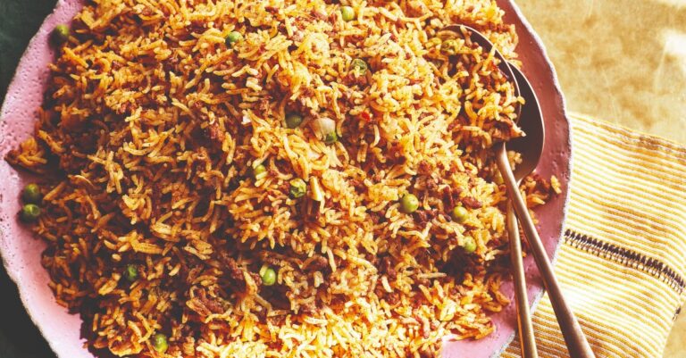 Recept: Aromatisch gekruide polow met rundergehakt