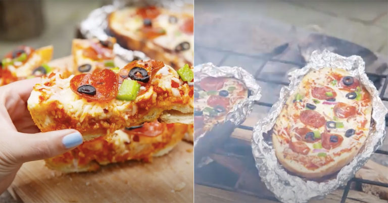 Pizzabrood van de barbecue: kan niet mislukken