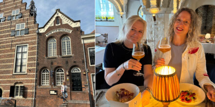 Twee vrouwen eten bij Bistrot Mairie in IJsselstein