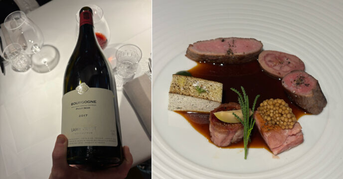 Bourgogne uit magnum bij restaurant Vermeer