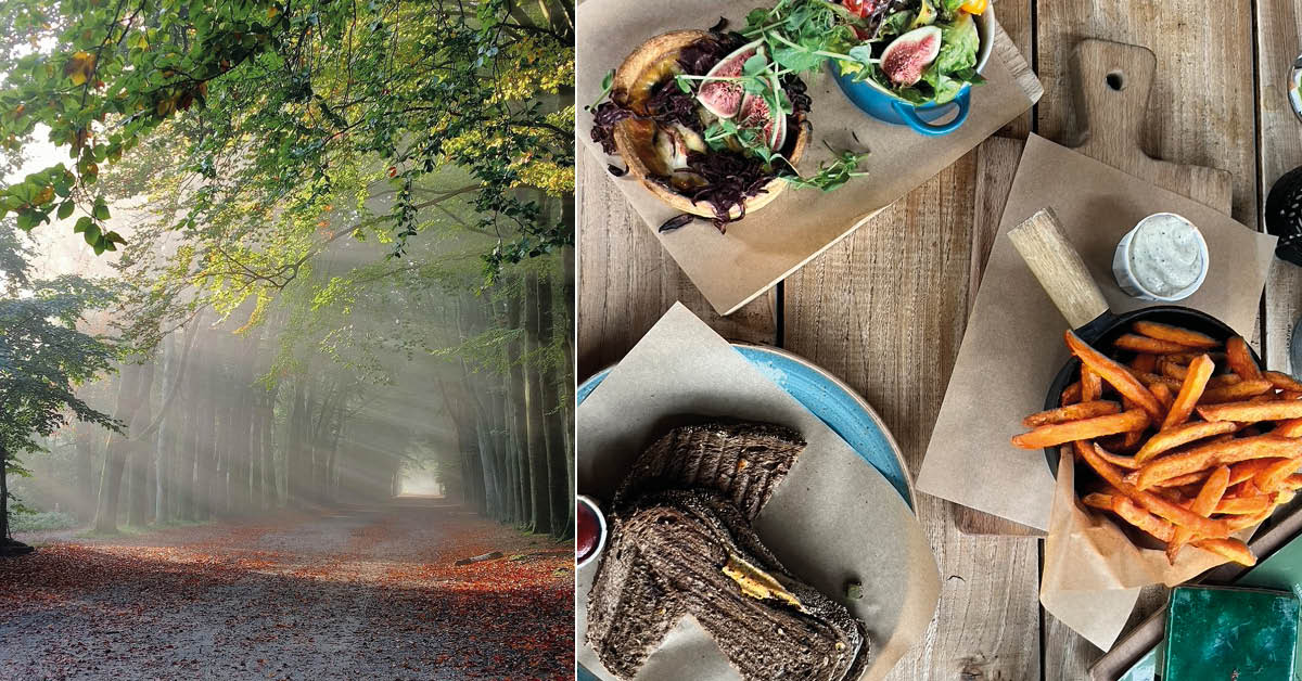 Buiten in de Kuil in Lage Vuursche: lekker en leuk lunchen in het bos