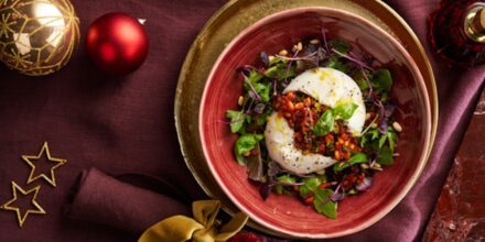 Burrata met 'nduja kerst