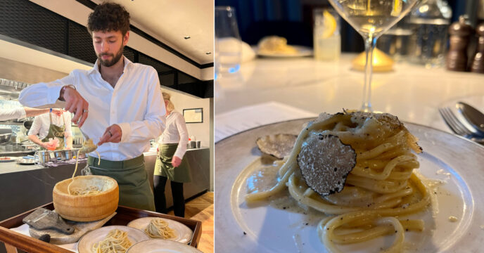 Cacio e Pepe met truffel bij TOZI Amsterdam