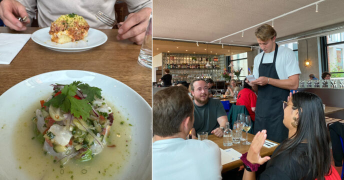 Ceviche bij Papillon in Amsterdam-Noord
