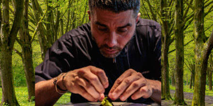 Chef Dennis Huwae kookt in het bos