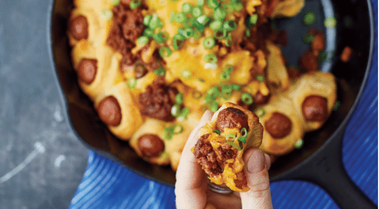 Chili-hotdogs uit de pan