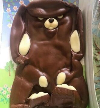 Creepy chocolate bunny