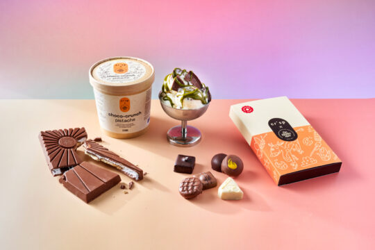 Crips chocolade en chocolade-ijs