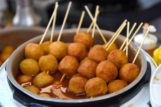 Curry fish balls Hong Kong