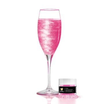 Drinkbare roze glitter