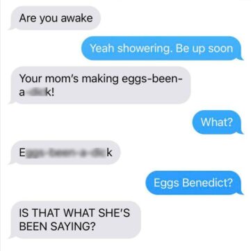 Eggs benedict - Eggs been a d-ck