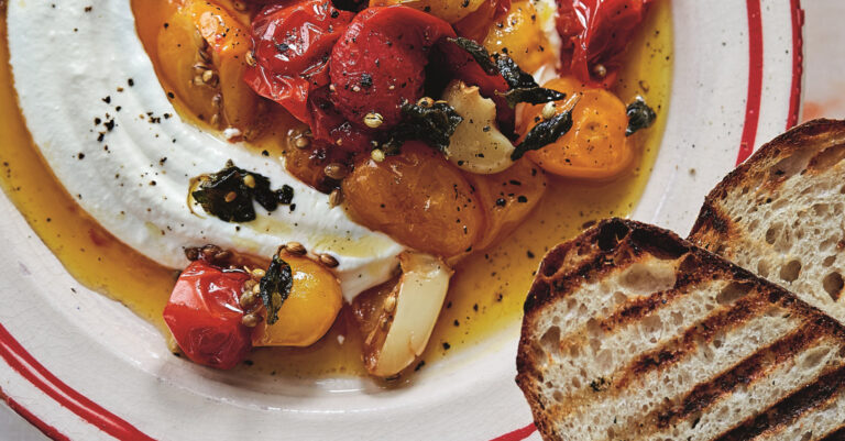 Fetadip met gekonfijte tomaten