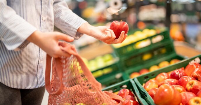 Fruit in supermarkt