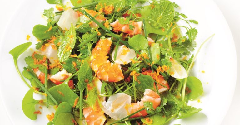 Recept: garnalen en lychees met verse kruiden