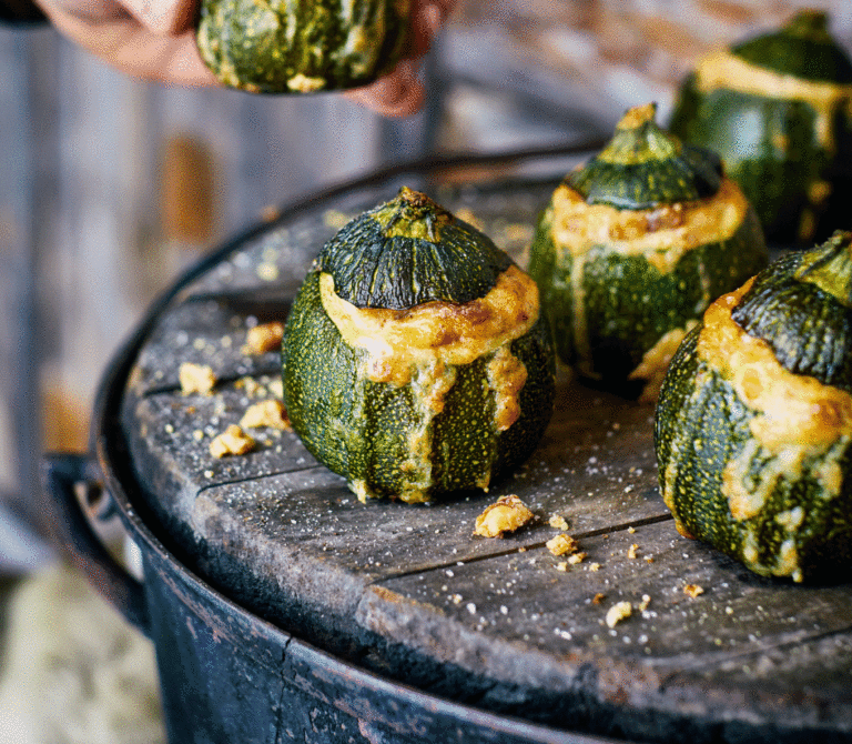 Geroosterde truffel-notencourgettes
