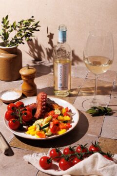 Grand Sud Chardonnay met octopus salade