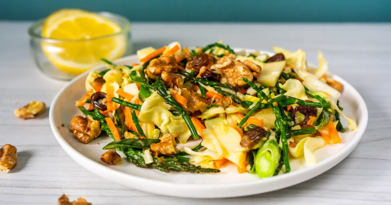 Recept: Hollandse koolsalade met zeekraal