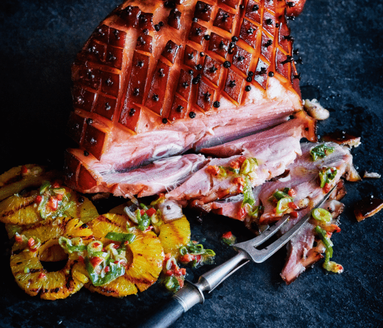 Ham met ananas-honingglazuur