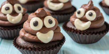 poop emoji cupcakes