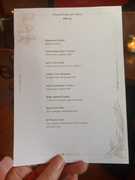 Set menu van Soulkitchen