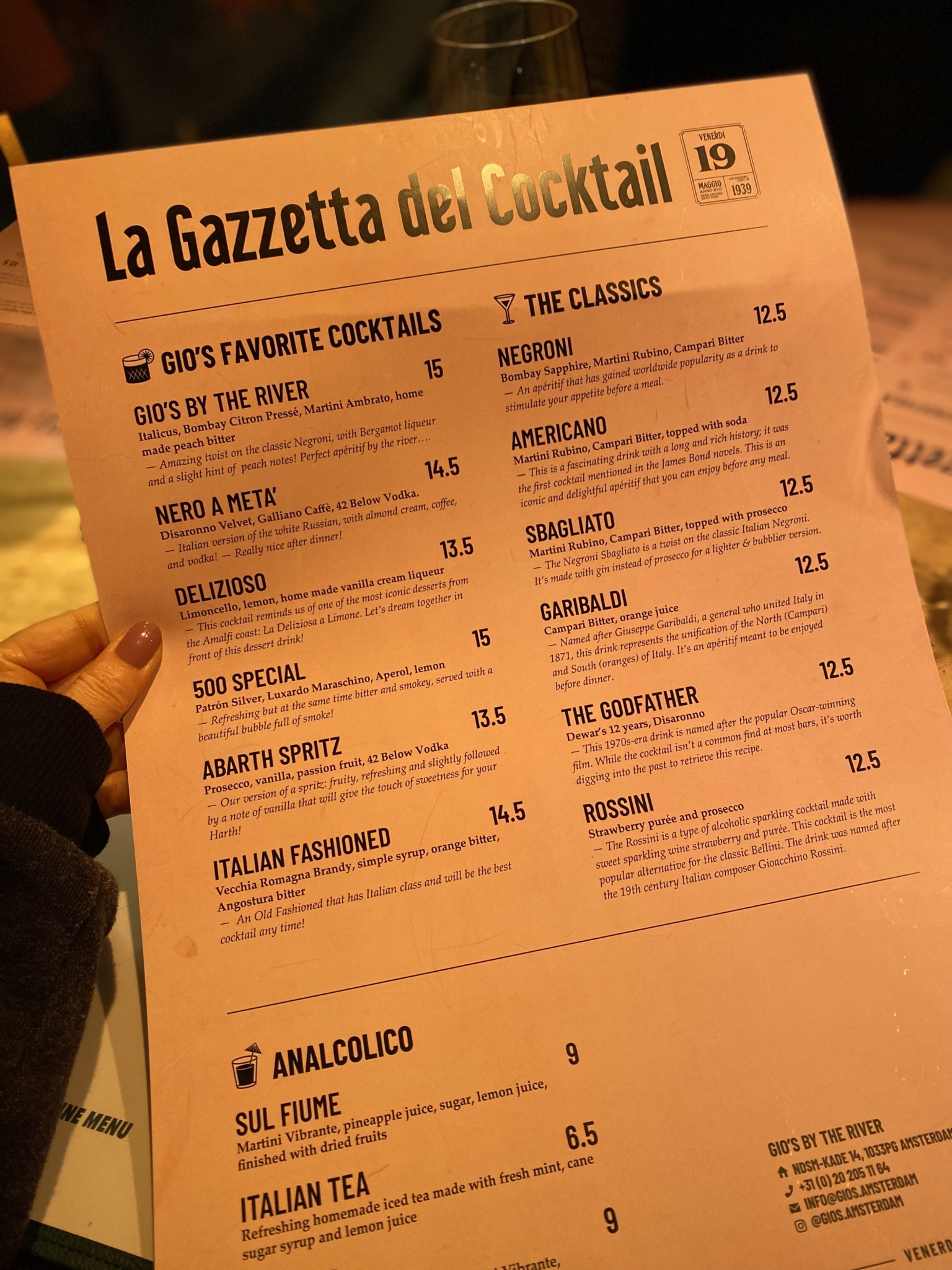 Ramsterdam Menu Gio’s by the River: Italiaanse gezelligheid in Amsterdam-Noord | FavorFlav