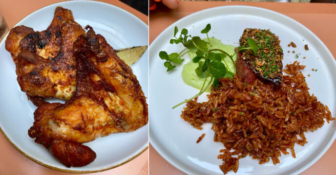 Jollof met lamsnek en kip