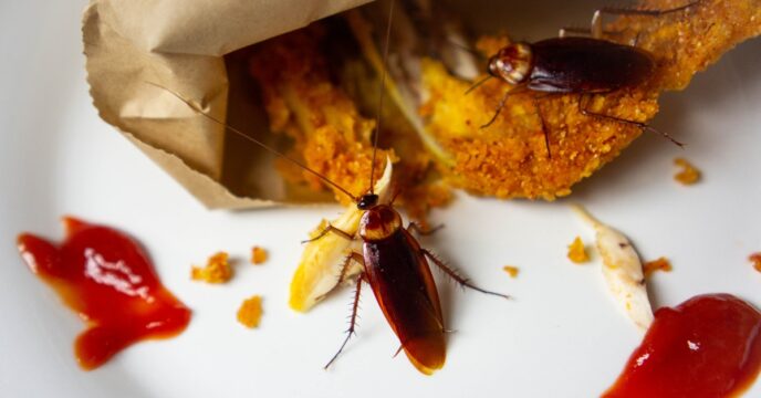 Kakkerlakken in restaurant
