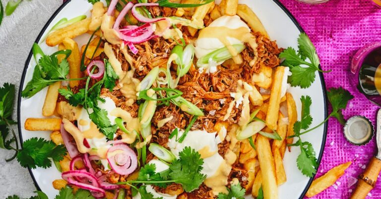 Recept: Loaded fries met Pulled Jackfruit