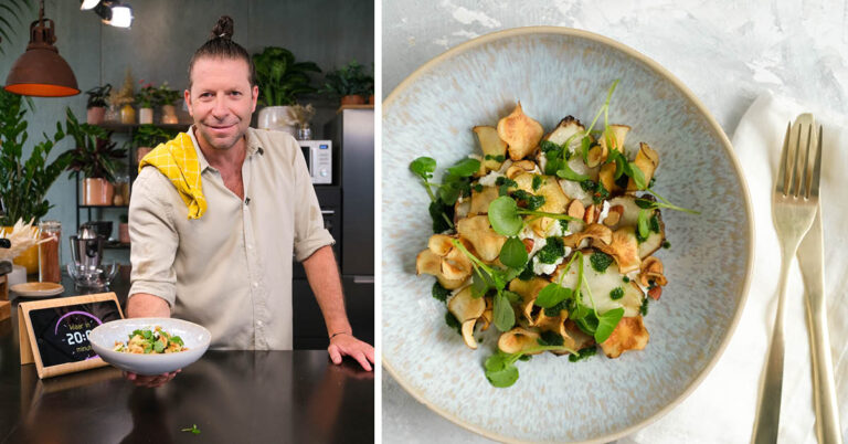 Recept: aardpeer met ricotta en waterkers van Michiel van der Eerde