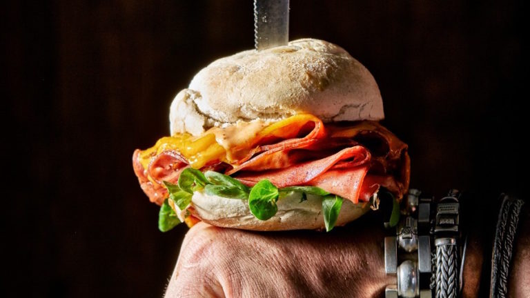 Mortadella sandwich