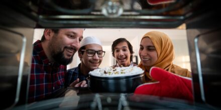Muslim family during holy month of Ramadan