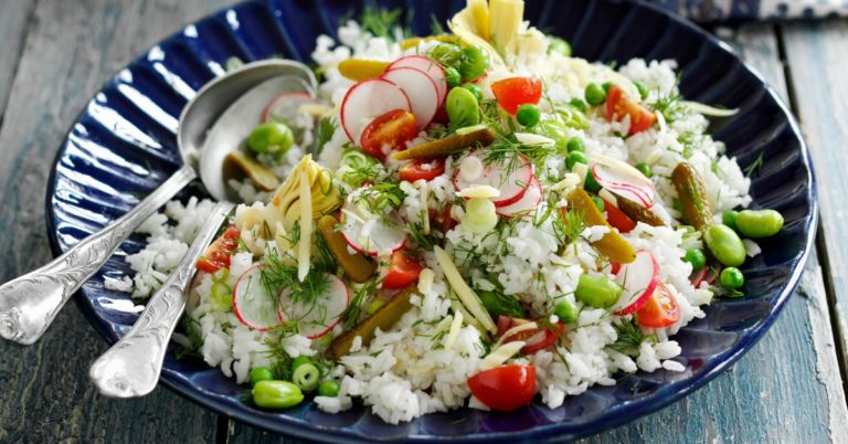 In vijf stappen de perfecte rijstsalade