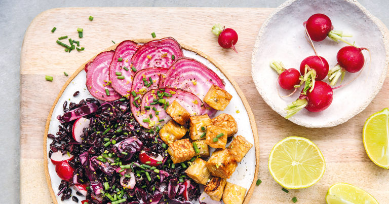 Pretty in pink met dit vegan roze bordje