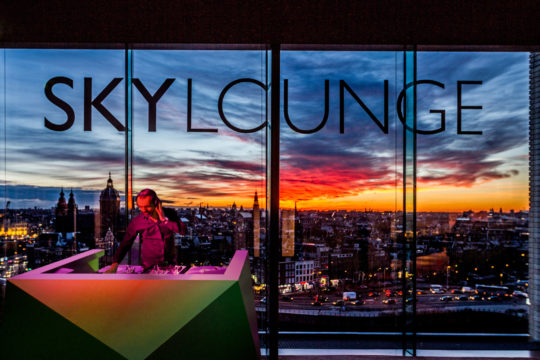 SKYlounge at night