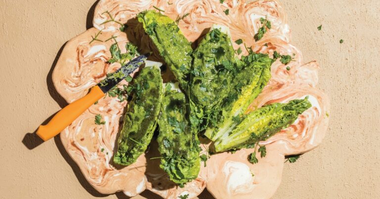 Recept: Romaine met green goddess-dressing