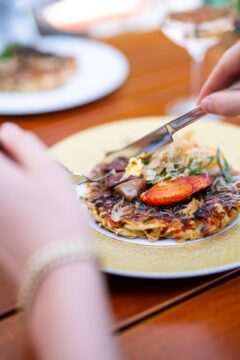 Okonomiyaki met kreeft