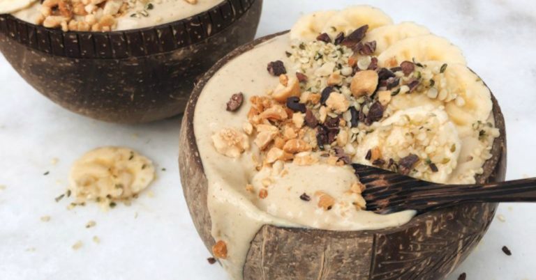 Recept: pindakaas & Coco start smoothie bowl
