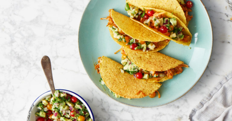 Vegan BBQ recept: Taco’s met jackfruit en avocadosalsa