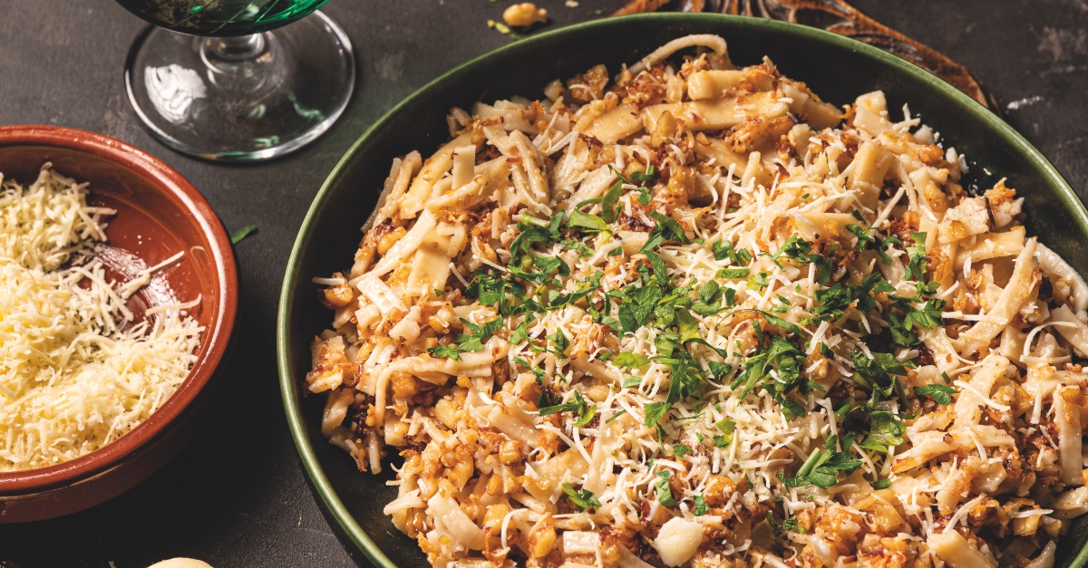 Recept Turkse noedels met kaas en walnoten FavorFlav