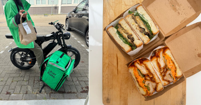Uber Eats Sando's van InBread
