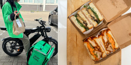 Uber Eats broodjes