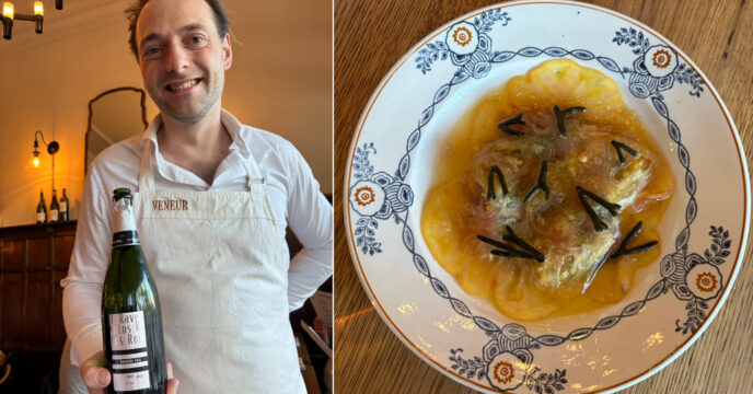 Veneur makreelgerecht en ober met Cava