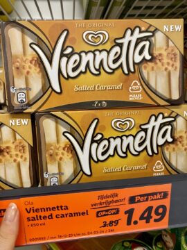 Viennetta salted caramel aanbieding