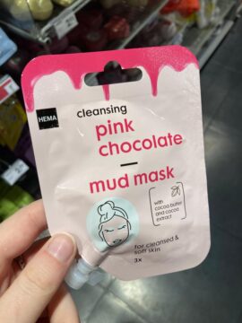 Hema pink chocolate masker