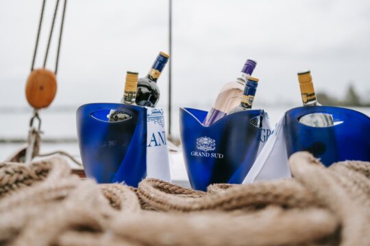 Wijnkoelers met Grand Sud-wijnen