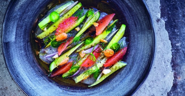 Recept: zeebaars met citrus en komkommer