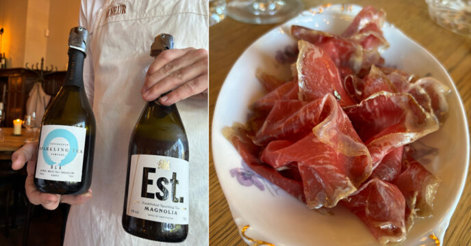 alcoholvrije bubbels en charcuterie van Veneur in Amsterdam