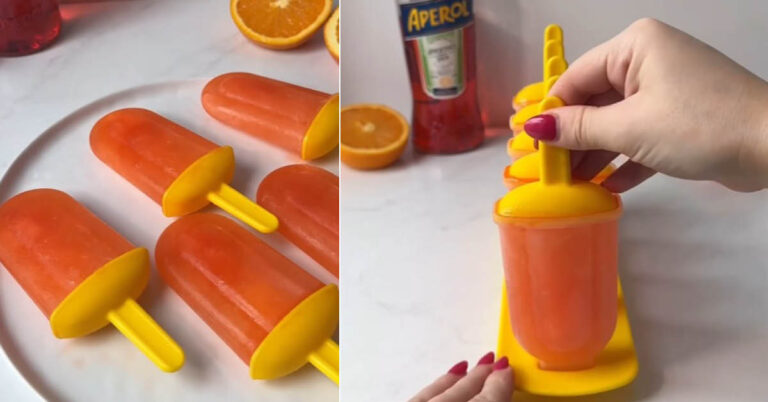 Deze Aperol Spritz-waterijsjes zijn bizar lekker (en mega makkelijk om te maken)